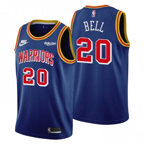 Golden State Golden State Warriors #20 Jordan Bell Mens Releases Classic Edition 75th Anniversary Jersey Blue Mens