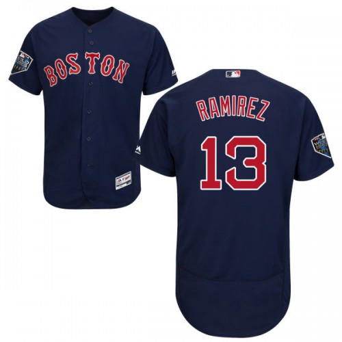 Boston Red Sox #13 Hanley Ramirez Navy Blue Flexbase Authentic Collection 2018 World Series Stitched Jersey Men's