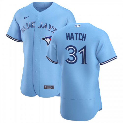 Toronto Toronto Blue Jays #31 Thomas Hatch Men's Light Blue Alternate 2020 Authentic Player Jersey Men's