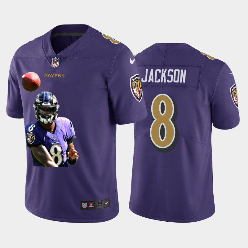 Baltimore Ravens #8 Lamar Jackson Team Hero 1 Vapor Limited Jersey Purple