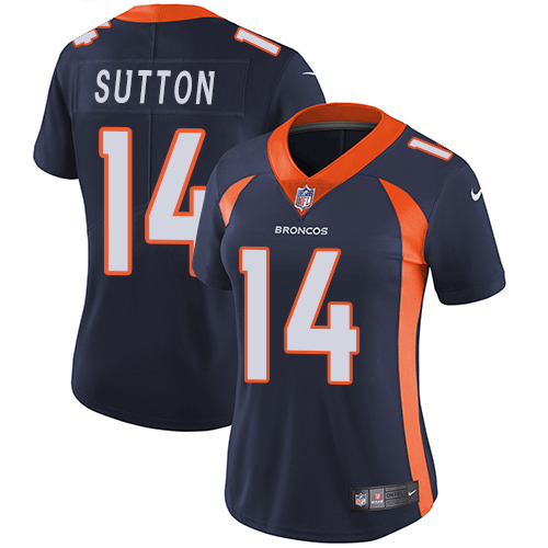 Denver Broncos #14 Courtland Sutton Blue Alternate Women's Stitched Vapor Untouchable Limited Jersey Womens