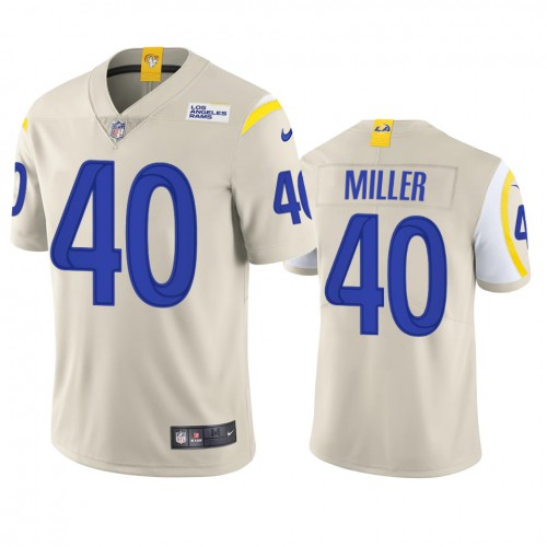 Los Angeles Los Angeles Rams #40 Von Miller Men's Vapor Limited Jersey - Bone Men's