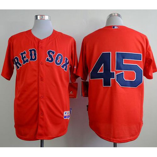 Boston Red Sox #45 Pedro Martinez Red Cool Base Stitched Jersey Men's