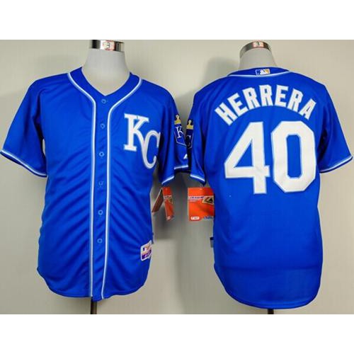 Kansas City Royals #40 Kelvin Herrera Light Blue Alternate 2 Cool Base Stitched Jersey Men's