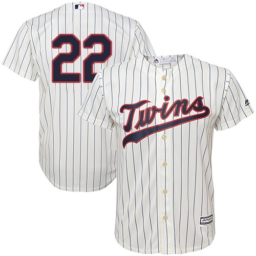 Minnesota Twins #22 Miguel Sano Cream Strip Cool Base Stitched Youth Jersey Youth