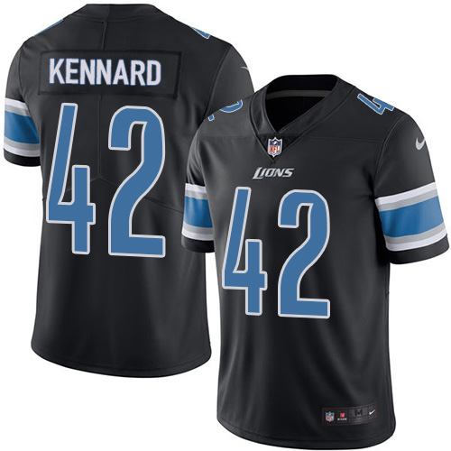Detroit Lions #42 Devon Kennard Black Youth Stitched Limited Rush Jersey Youth