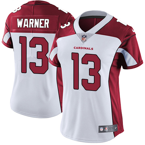 Arizona Cardinals #13 Kurt Warner White Women's Stitched Vapor Untouchable Limited Jersey Womens