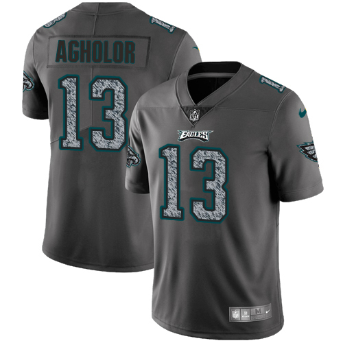 Philadelphia Eagles #13 Nelson Agholor Gray Static Men's Stitched Vapor Untouchable Limited Jersey Men's