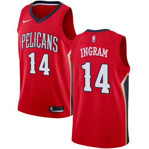 New Orleans Pelicans #14 Brandon Ingram Red Swingman Statement Edition Jersey Mens