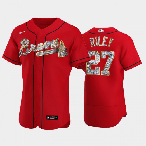 Atlanta Atlanta Braves #27 Austin Riley Men's Diamond Edition Jersey - Red Men's