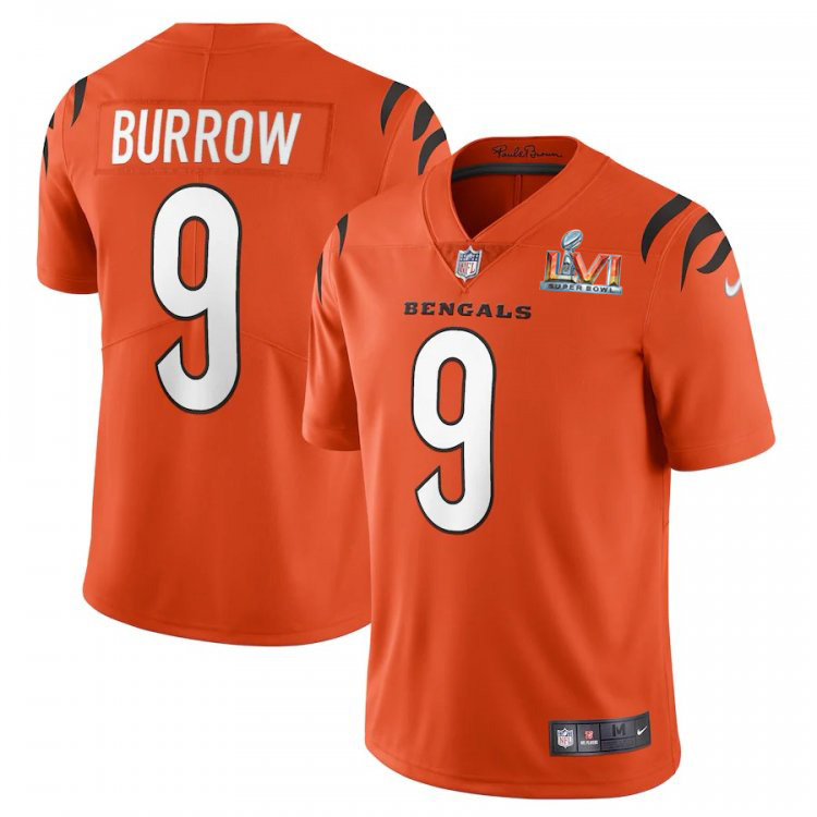 Bengals #9 Joe Burrow Black Team Color Youth Stitched Limited Therma Long Sleeve Jersey