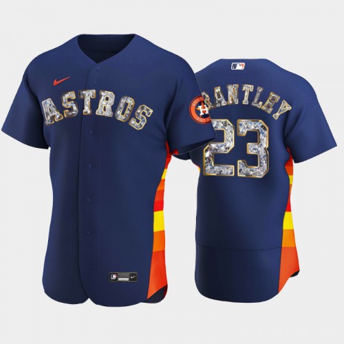 Houston Houston Astros #23 Michael Brantley Men's Diamond Edition Jersey - Navy Men's