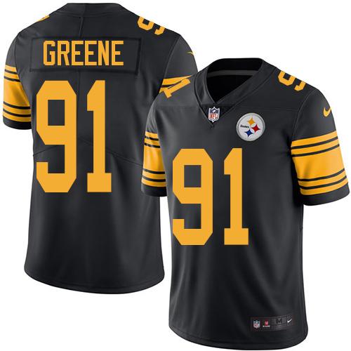 Pittsburgh Steelers #91 Kevin Greene Black Men's Stitched Limited Rush Jersey Men's