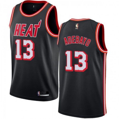 Miami Heat #13 Bam Adebayo Black Swingman Hardwood Classics Jersey Mens