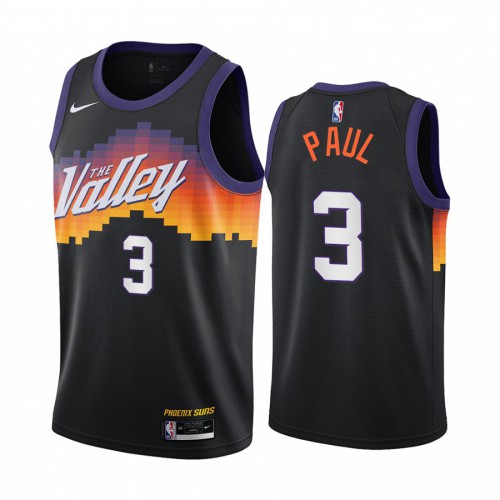 Phoenix Suns #3 Chris Paul Black Youth Swingman 2020-21 City Edition Jersey Youth