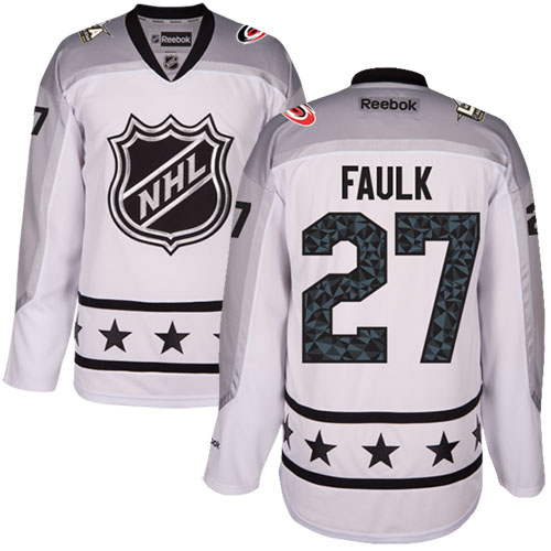 Carolina Hurricanes #27 Justin Faulk White 2017 All-Star Metropolitan Division Stitched Jersey Men's
