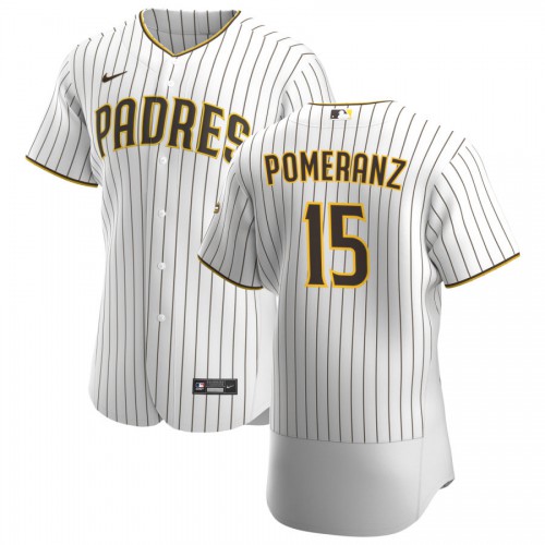 San Diego San Diego Padres #15 Drew Pomeranz Men's White Brown Home 2020 Authentic Player Jersey Men's