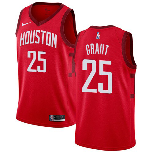 Houston Rockets #25 Jerian Grant Red Swingman Earned Edition Jersey Mens