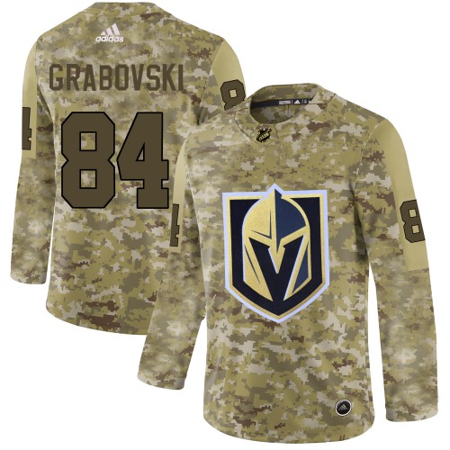 Adidas Golden Vegas Golden Knights #84 Mikhail Grabovski Camo Authentic Stitched Jersey Men's