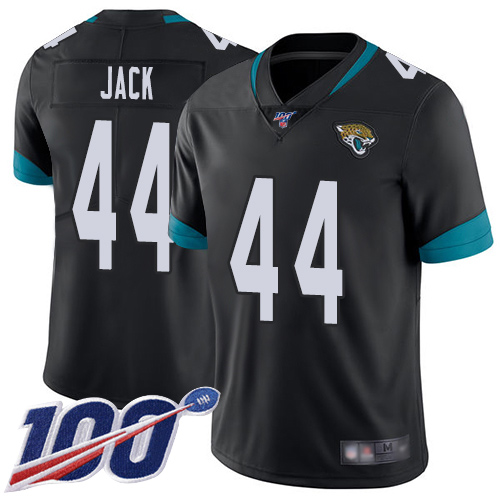 Jacksonville Jaguars #44 Myles Jack Black Team Color Men's Stitched 100th Season Vapor Limited Jersey Men's