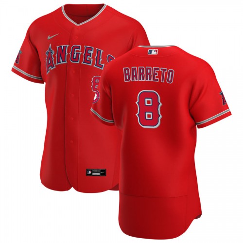 Los Angeles Los Angeles Angels #8 Franklin Barreto Men's Red Alternate 2020 Authentic Player Jersey Men's