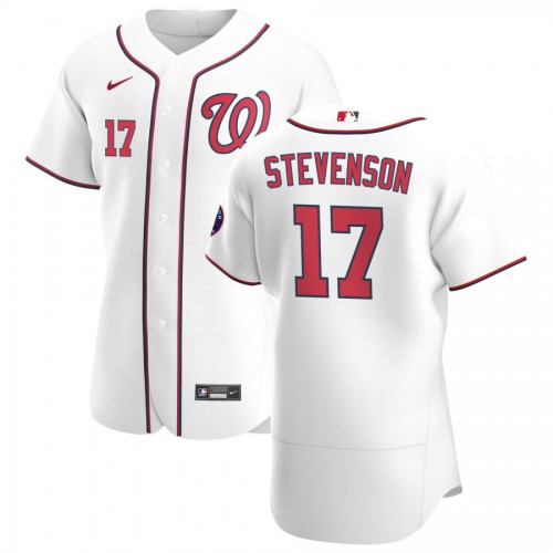 Washington Washington Nationals #17 Andrew Stevenson Men's White Home 2020 Authentic Player Jersey Men's