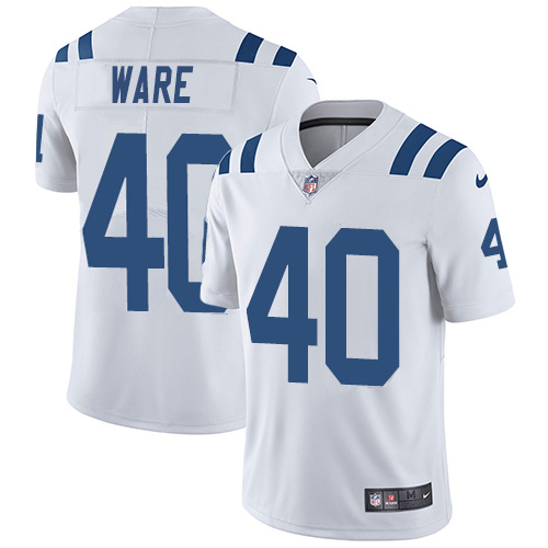 Indianapolis Colts #40 Spencer Ware White Men's Stitched Vapor Untouchable Limited Jersey Men's