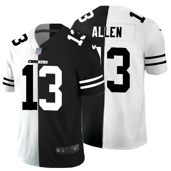 Los Angeles Chargers #13 Keenan Allen Men's Black V White Peace Split Vapor Untouchable Limited Jersey