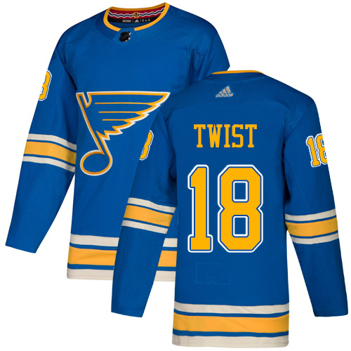 Adidas St. Louis Blues #18 Tony Twist Light Blue Alternate Authentic Stitched Jersey Men's