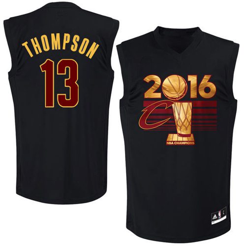 Cleveland Cavaliers #13 Tristan Thompson Black 2016 Finals Champions Stitched Jersey Mens