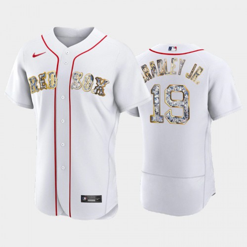 Boston Boston Red Sox #19 Jackie Bradley Jr. Men's Diamond Edition Jersey - White Men's
