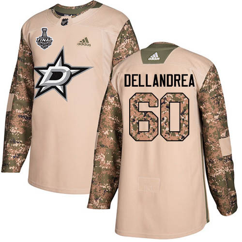Adidas Dallas Stars #60 Ty Dellandrea Camo Authentic 2017 Veterans Day Youth 2020 Stanley Cup Final Stitched Jersey Youth