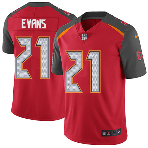 Tampa Bay Buccaneers #21 Justin Evans Red Team Color Youth Stitched Vapor Untouchable Limited Jersey Youth
