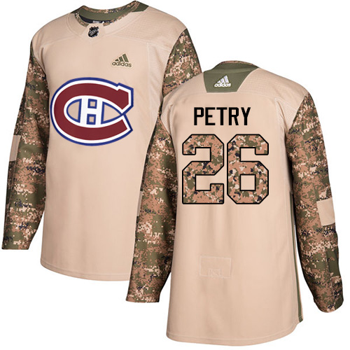 Adidas Montreal Canadiens #26 Jeff Petry Camo Authentic 2017 Veterans Day Stitched Jersey Men's