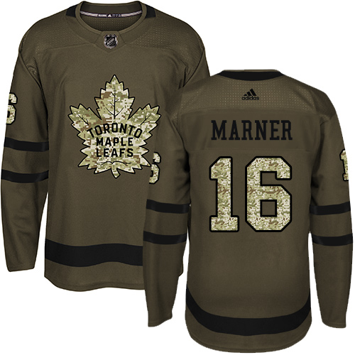 Adidas Maple Toronto Maple Leafs #16 Mitchell Marner Green Salute to Service Stitched Youth Jersey Youth