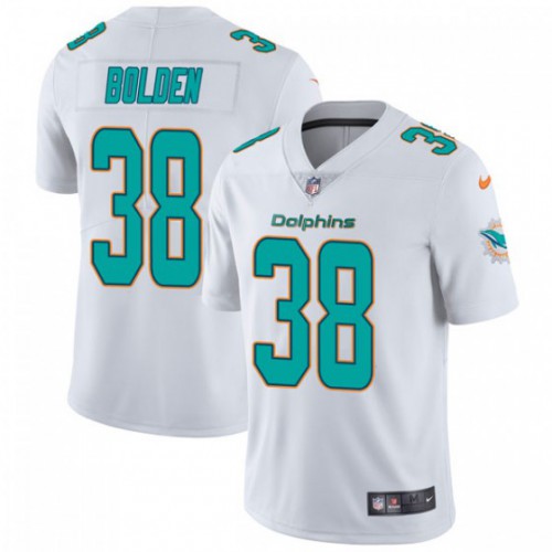 Miami Dolphins #38 Brandon Bolden White Men's Stitched Vapor Untouchable Limited Jersey Men's