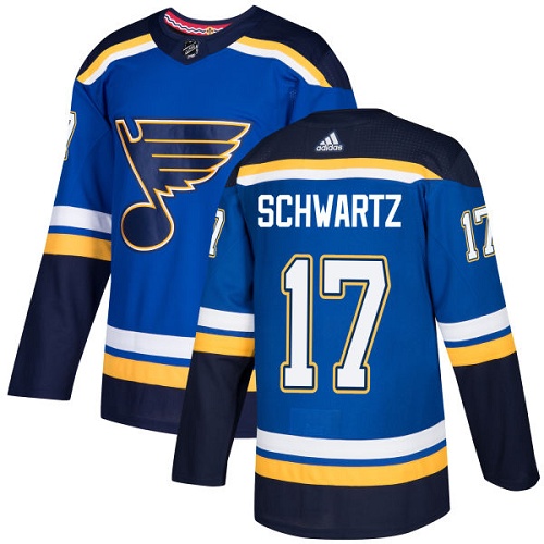 Adidas St. Louis Blues #17 Jaden Schwartz Blue Home Authentic Stitched Youth Jersey Youth