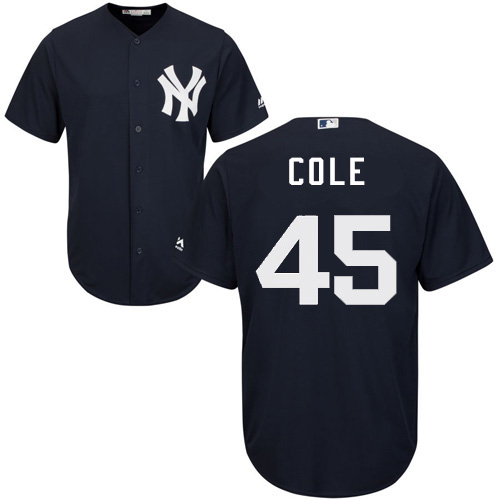 New York Yankees #45 Gerrit Cole Navy Blue New Cool Base Stitched Youth Jersey Youth