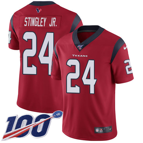 Texans #24 Derek Stingley Jr. Red Alternate Youth Stitched 100th Season Vapor Untouchable Limited Jersey