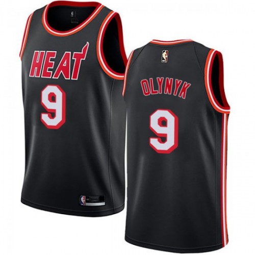 Miami Heat #9 Kelly Olynyk Black Womens Swingman Hardwood Classics Jersey Womens