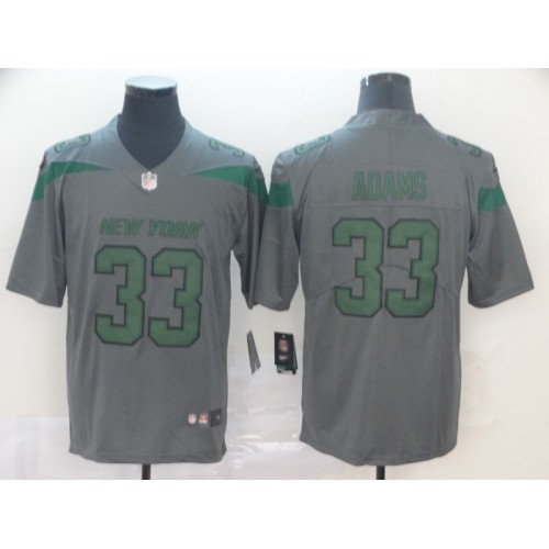 New York Jets #33 Jamal Adams Gray Men's Stitched Limited Inverted Legend Jersey Men's