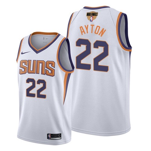 Phoenix Suns #22 Deandre Ayton Youth 2021 Finals Bound Swingman Association Edition Jersey White Youth