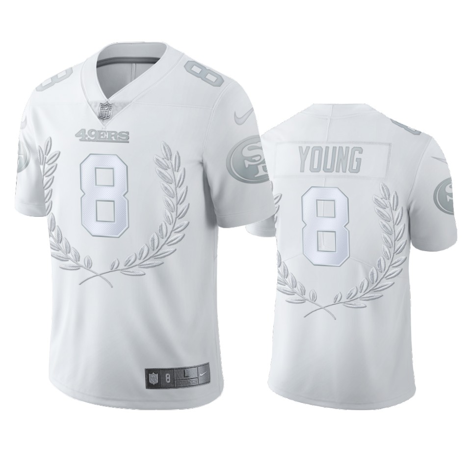 San Francisco 49ers #8 Steve Young Men''S Platinum MVP Limited Edition Jersey