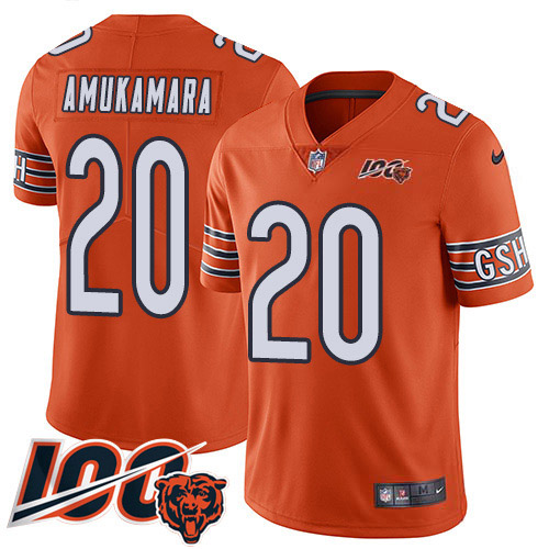 Chicago Bears #20 Prince Amukamara Orange Youth 100th Season Stitched Limited Rush Jersey Youth