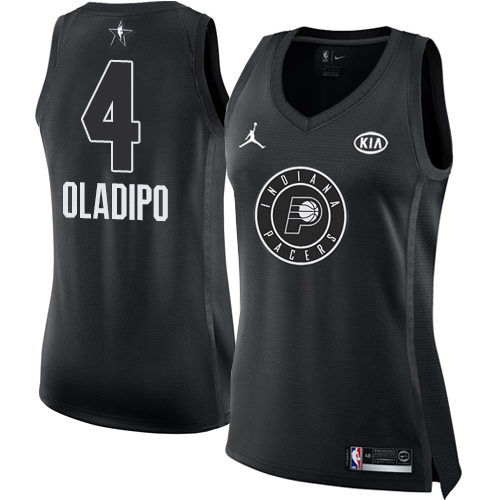 Indiana Pacers #4 Victor Oladipo Black Womens Jordan Swingman 2018 All-Star Game Jersey Womens