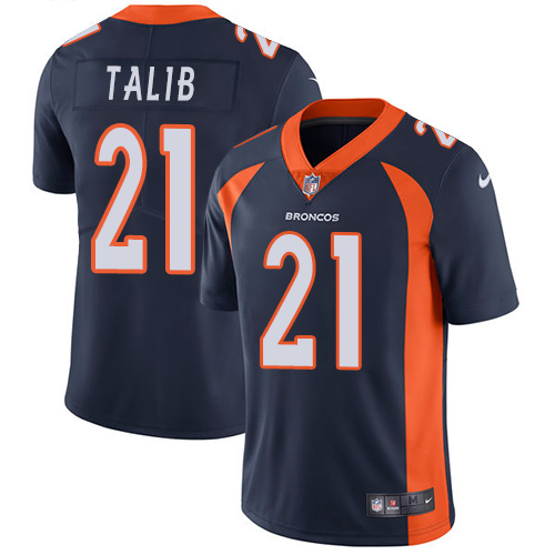 Denver Broncos #21 Aqib Talib Navy Blue Alternate Men's Stitched Vapor Untouchable Limited Jersey Men's