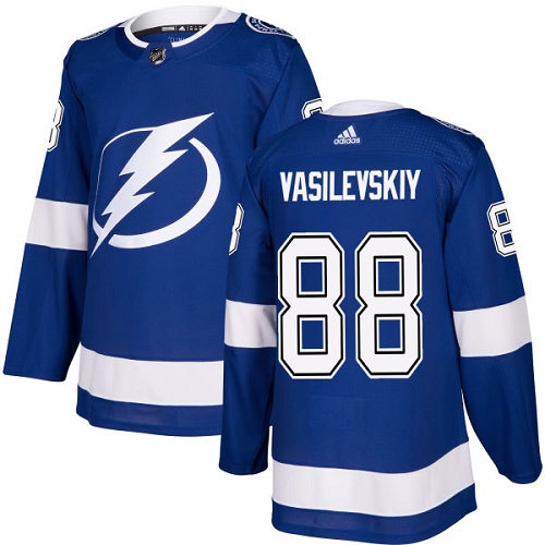 Adidas Tampa Bay Lightning #88 Andrei Vasilevskiy Blue Home Authentic Stitched Jersey Men's