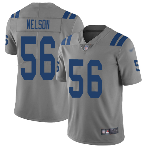 Colts #56 Quenton Nelson Gray Men's Stitched Limited Inverted Legend Jersey