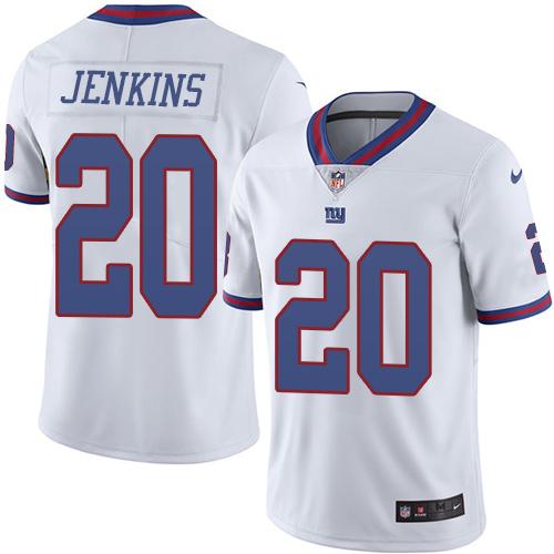 New York Giants #20 Janoris Jenkins White Men's Stitched Limited Rush Jersey Men's