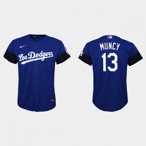 Los Angeles Los Angeles Dodgers #13 Max Muncy Youth 2021 City Connect Jersey Royal Youth